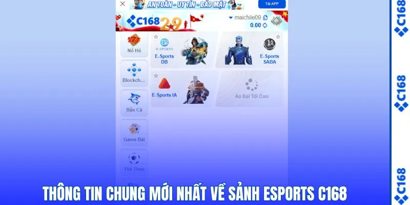 Esports 1 Tổng hợp thông tin chung mới nhất sảnh esports C168