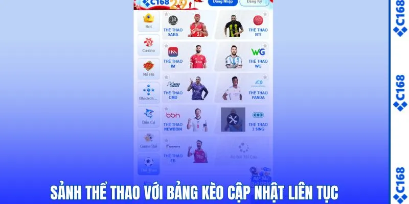C168 4 Trải nghiệm các kèo thể thao trực tiếp tại C168